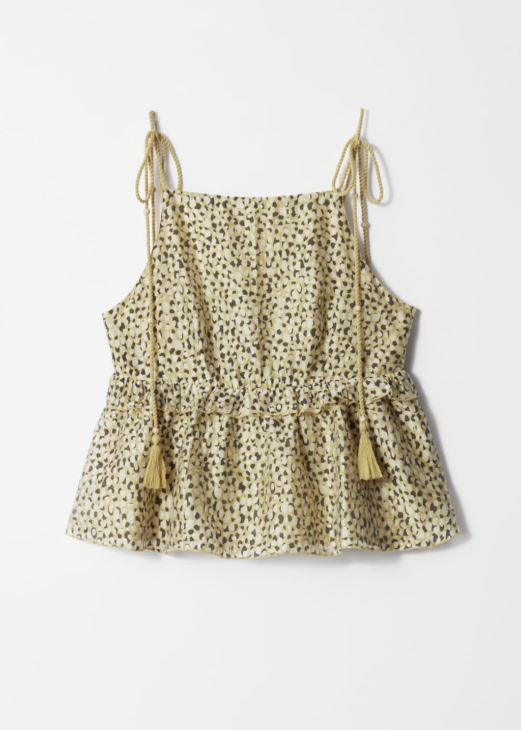 Peplum-Frill Strap Top - Abstract Pattern - & Other Stories