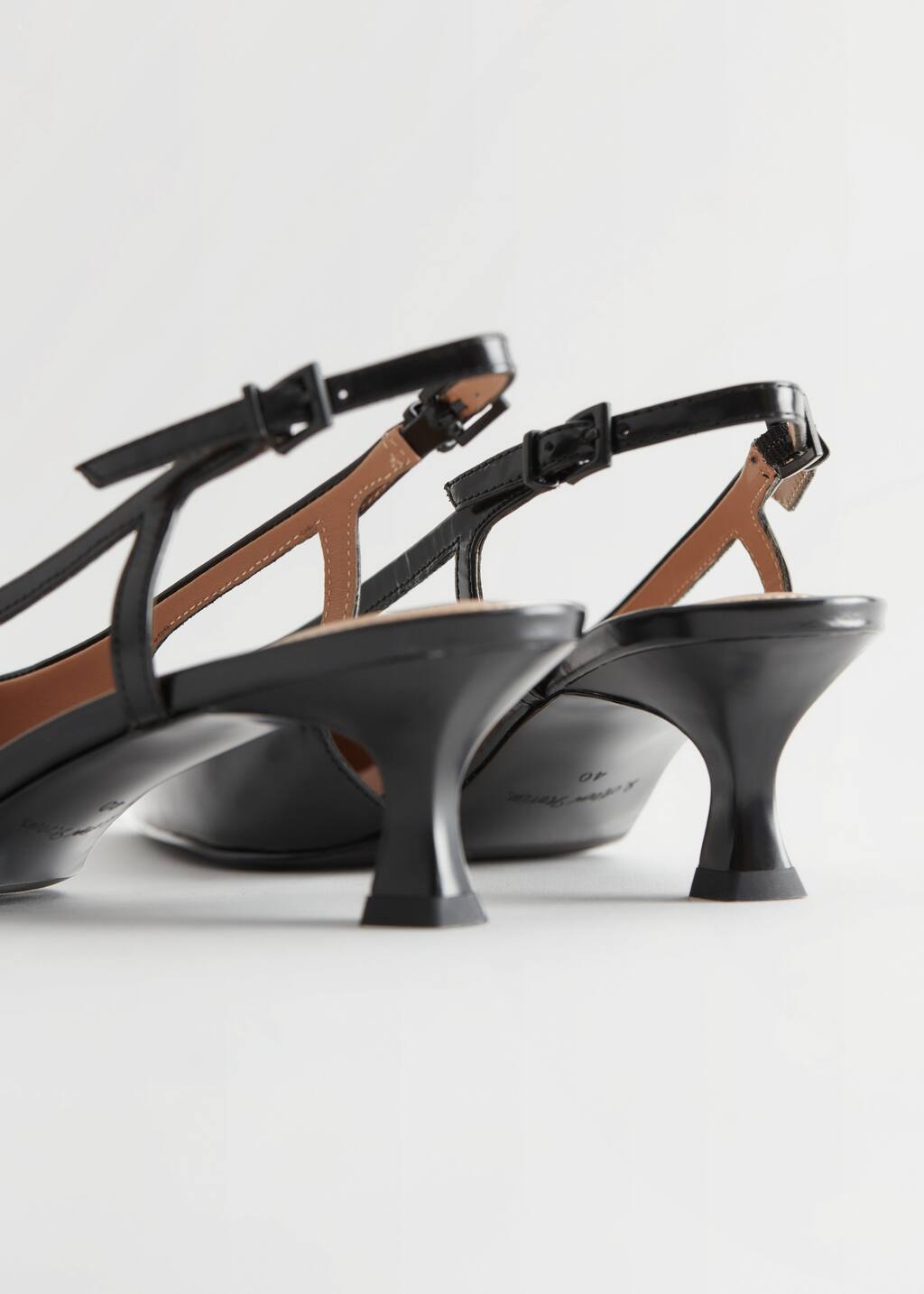 SL BLAKE SLINGBACK PUMPS BLACK CALFSKIN