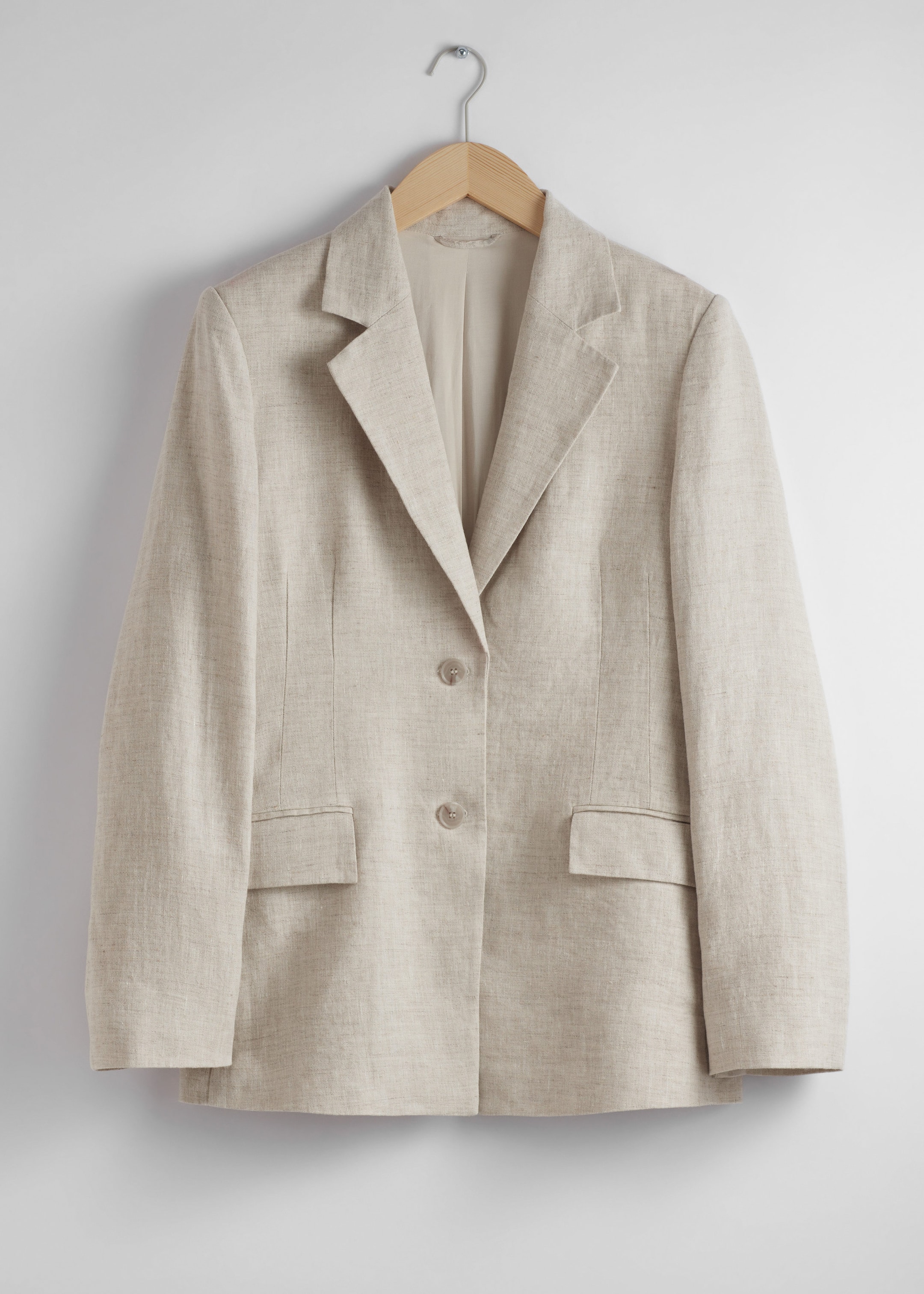 Image of Fitted Linen Blazer