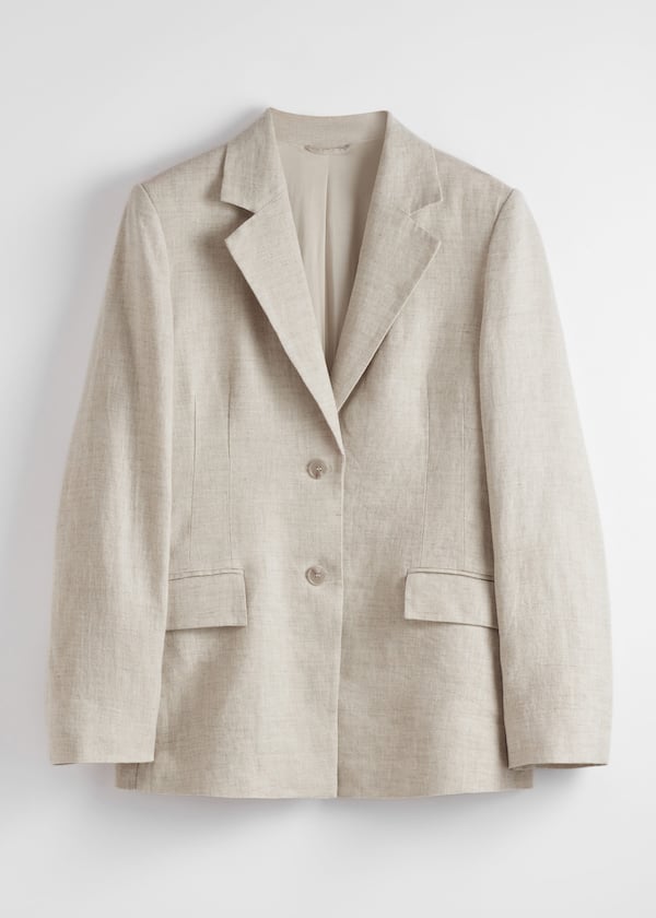 Fitted Linen Blazer
