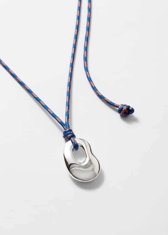 Sculptural Pendant Cord Necklace