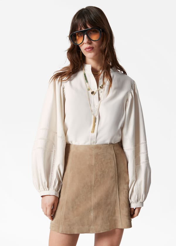 Voluminous Sleeve Blouse