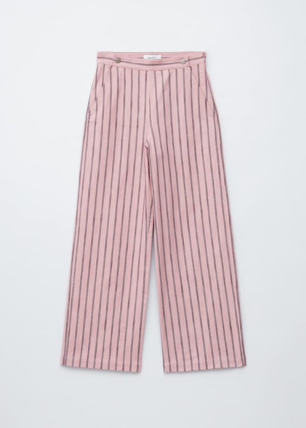 Striped Cotton Trousers