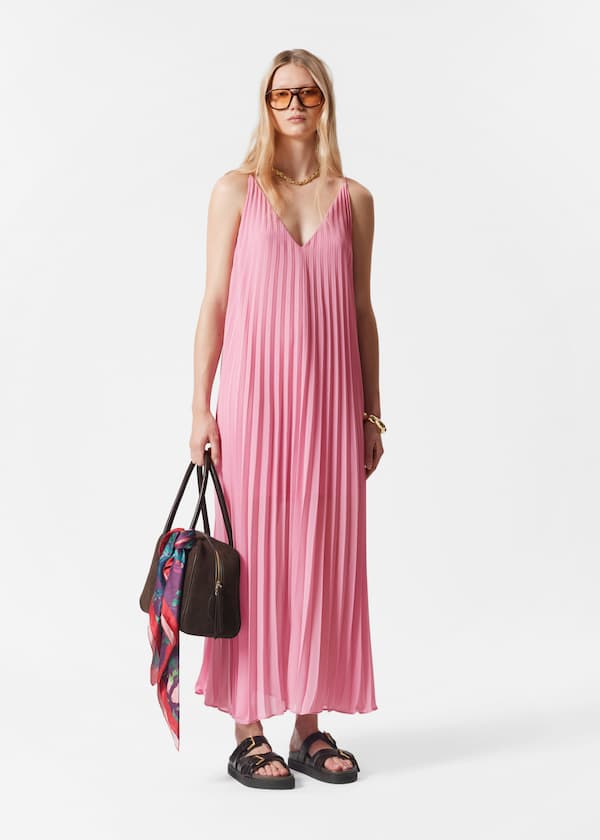 Pleated Maxi Dress