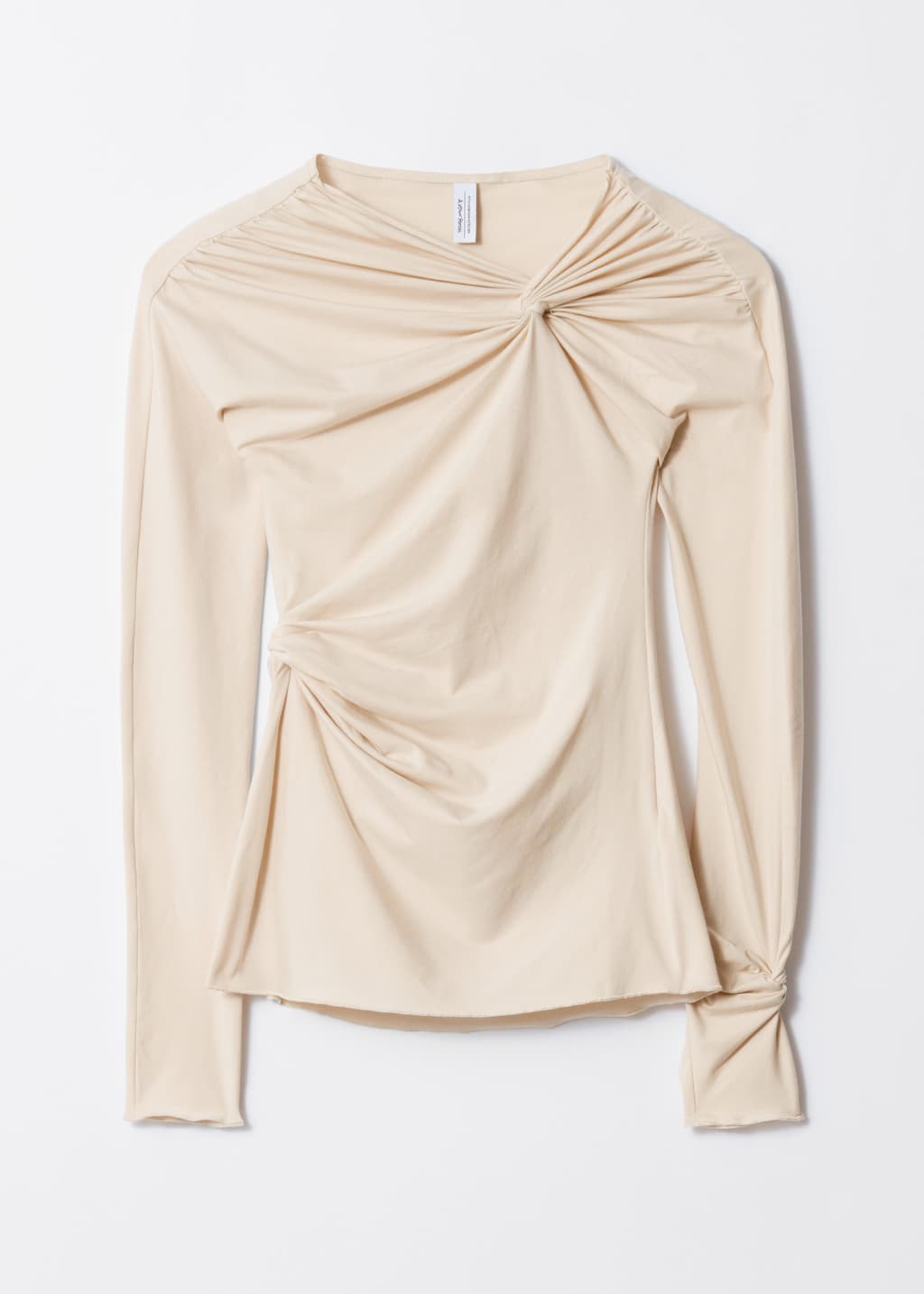 Twisted Gathered Top - Black - Long Sleeve Tops - & Other