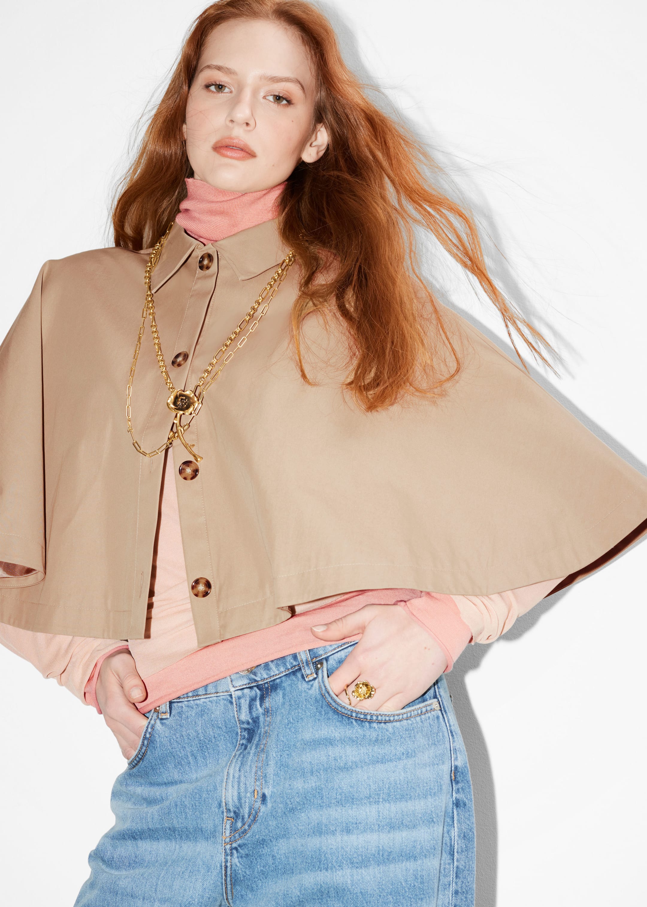 Image of Cropped Trench Cape