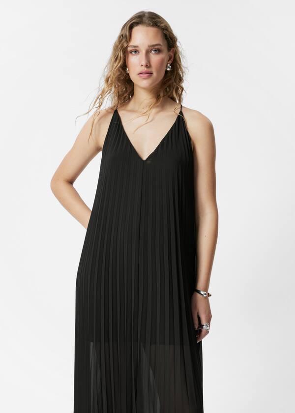 Pleated Maxi Dress