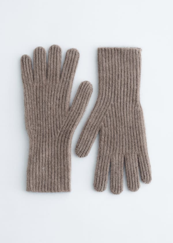 Ribbed Cashmere Gloves