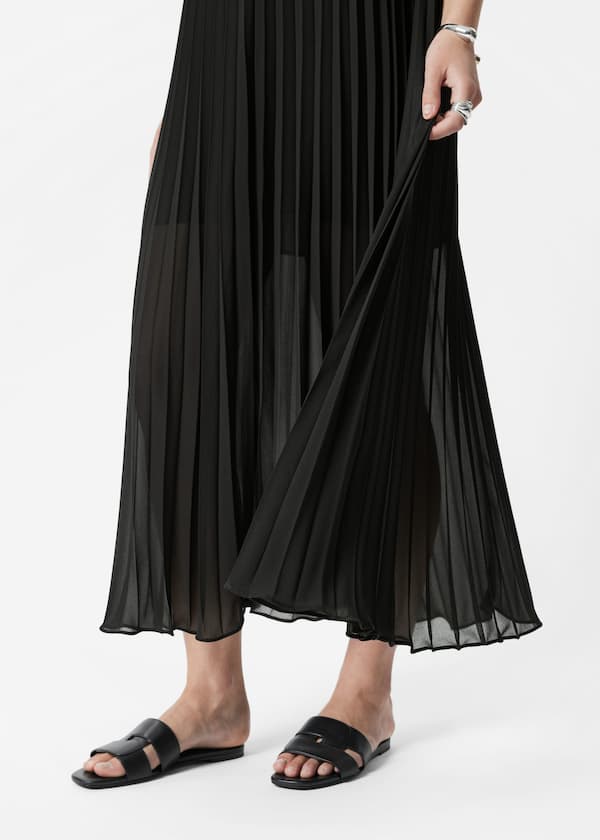Pleated Maxi Dress