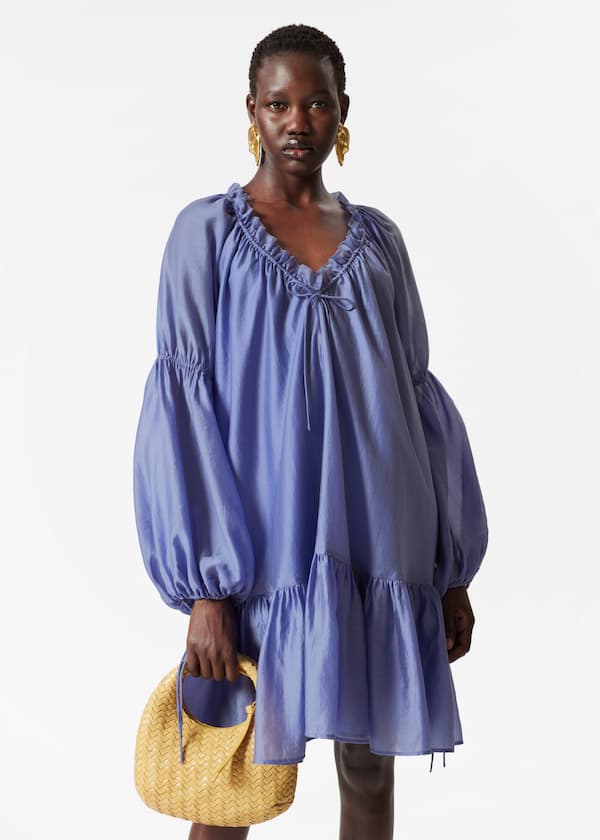 Flounced Mini Dress