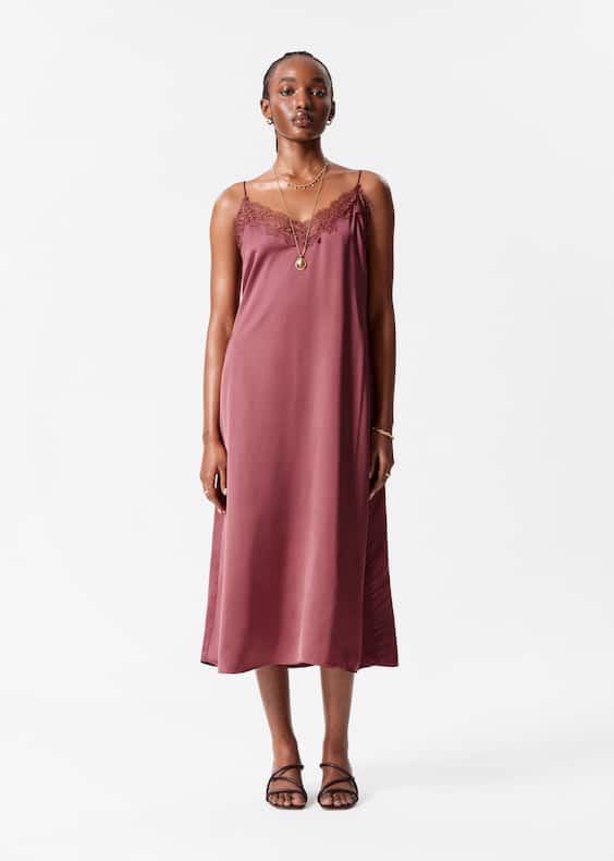 Satin Slip Midi Dress