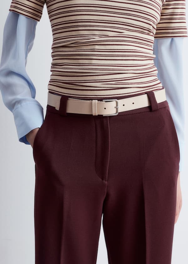 Wide Press-Crease Trousers