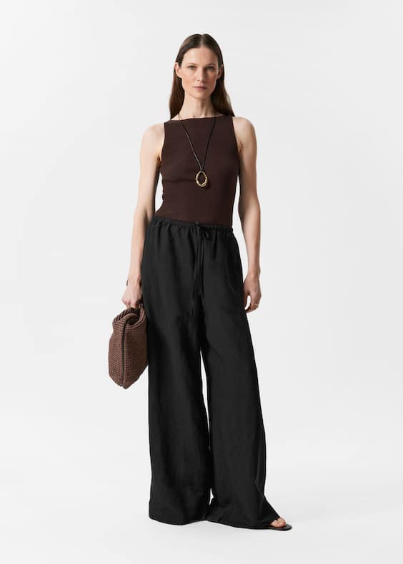 Relaxed Drawstring Trousers
