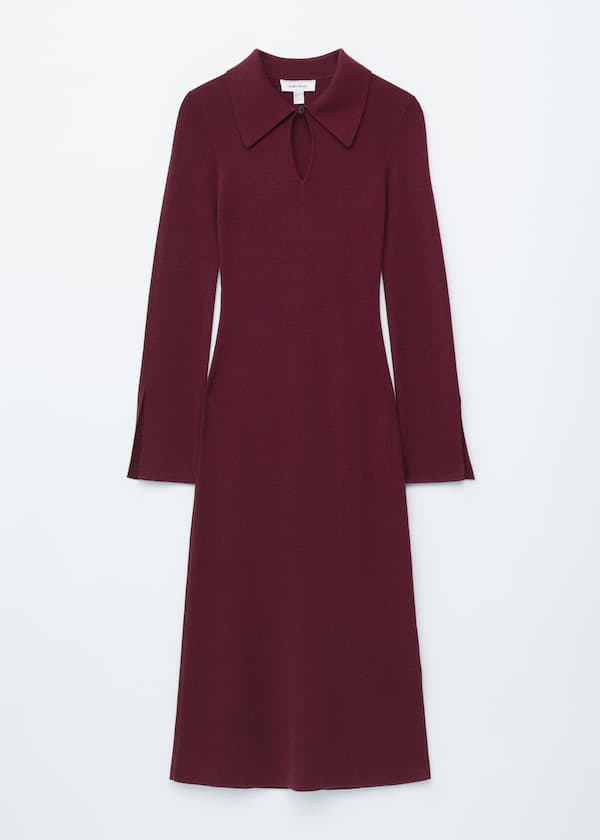 Knitted Wool Midi Dress