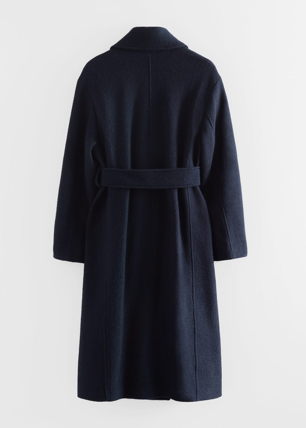 人気スポー新作 Voluminous Belted Wool Coat - Black - Woolcoats - & Other ジャケット・アウター