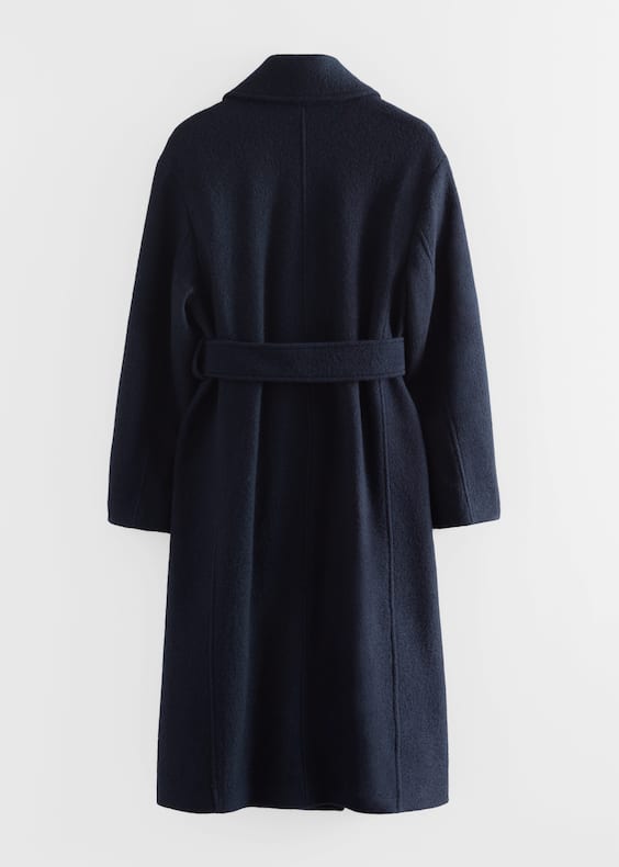 Voluminous Belted Wool Coat