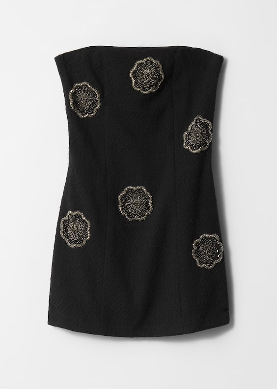 Embellished Bandeau Mini Dress