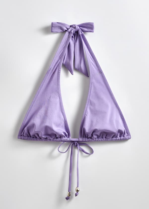 Halterneck Triangle Bikini Top