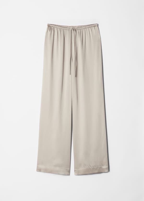 Drawstring Satin Trousers