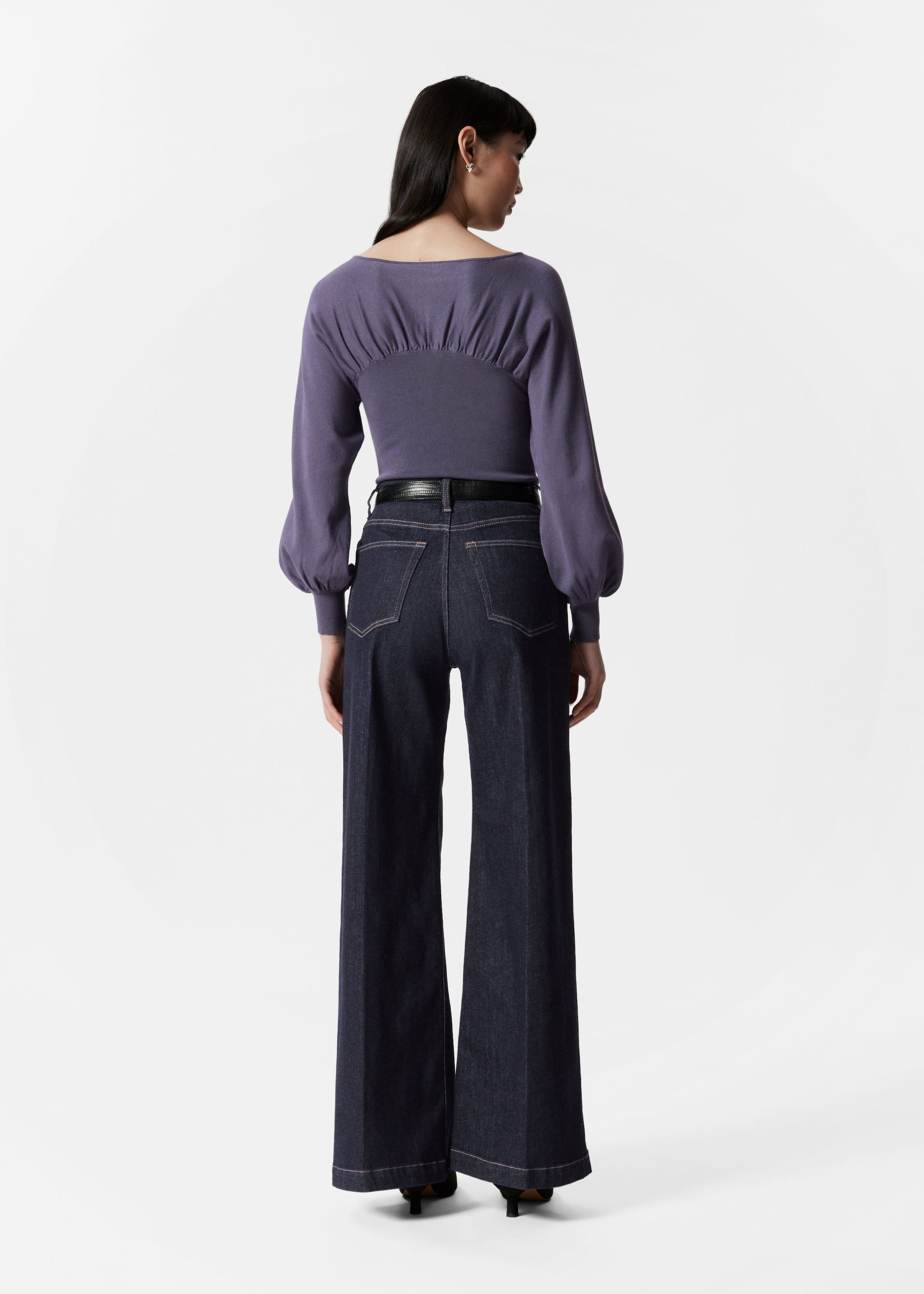 Pull froncé - Violet - Lookbook