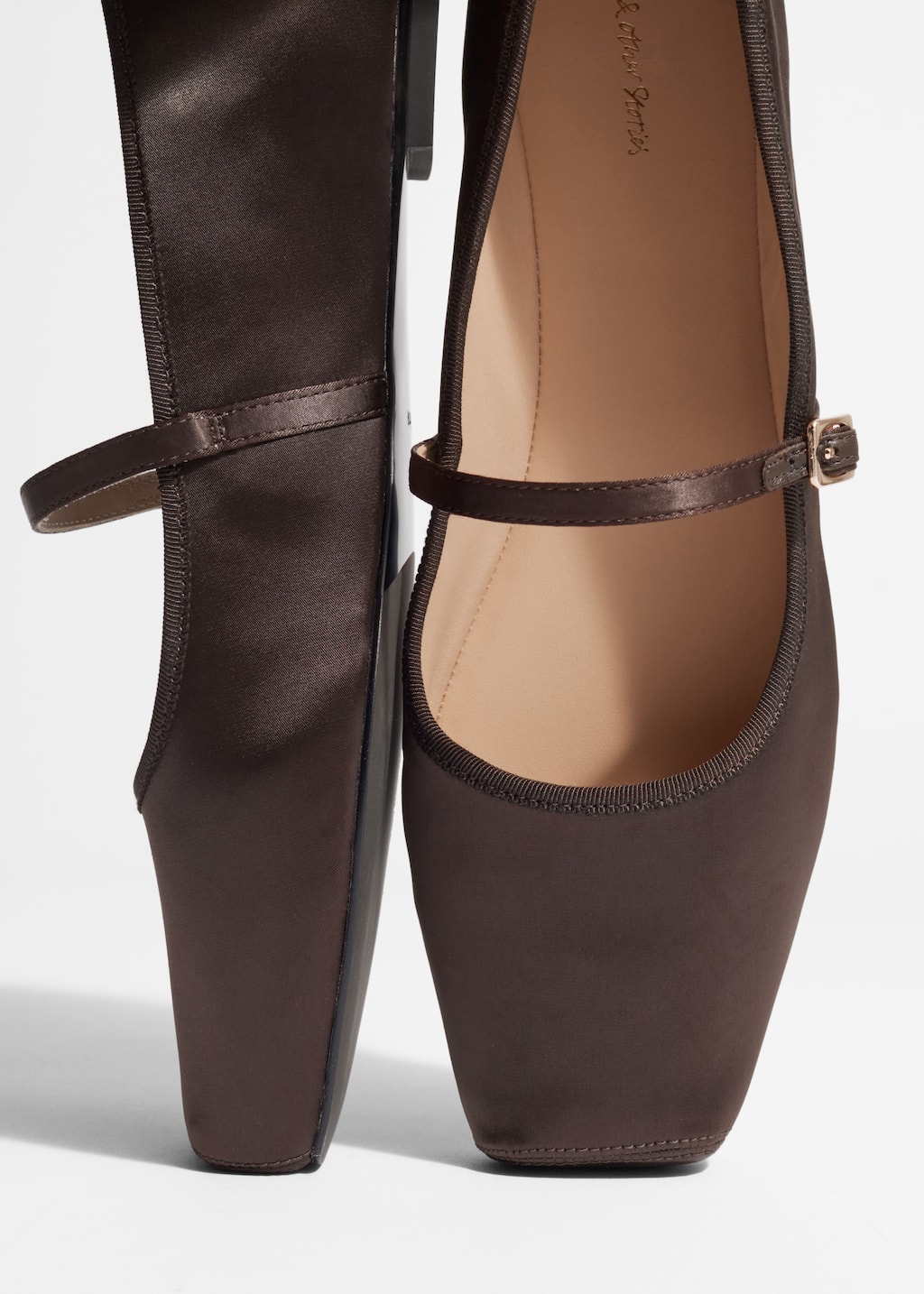 Square-Toe Ballet Flats - Brown - Flats - & Other Stories