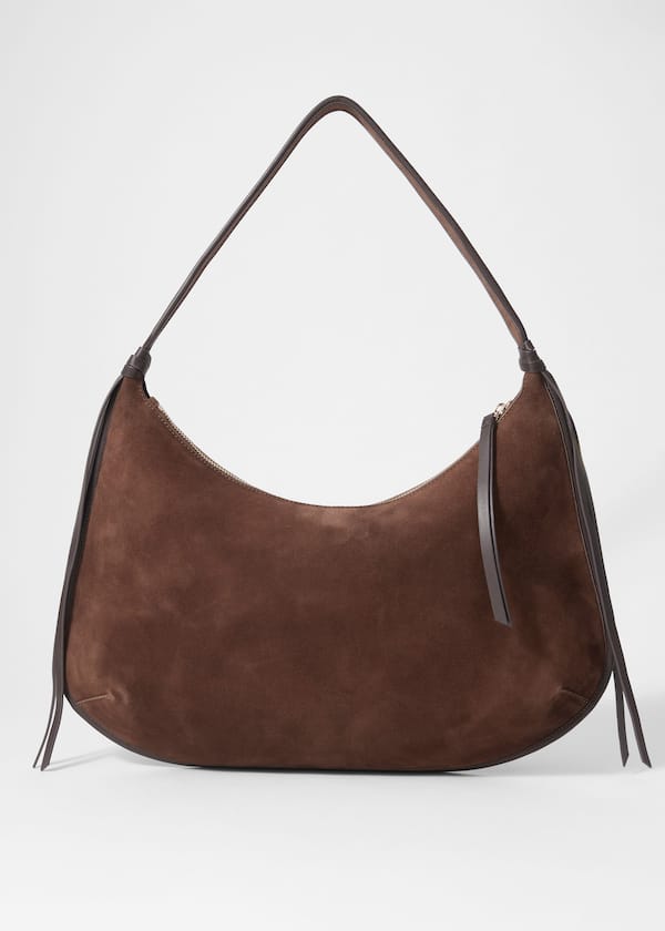 Fringed Suede Tote Bag