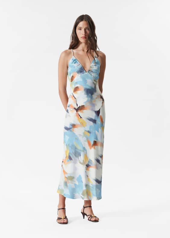 Satin Slip Midi Dress