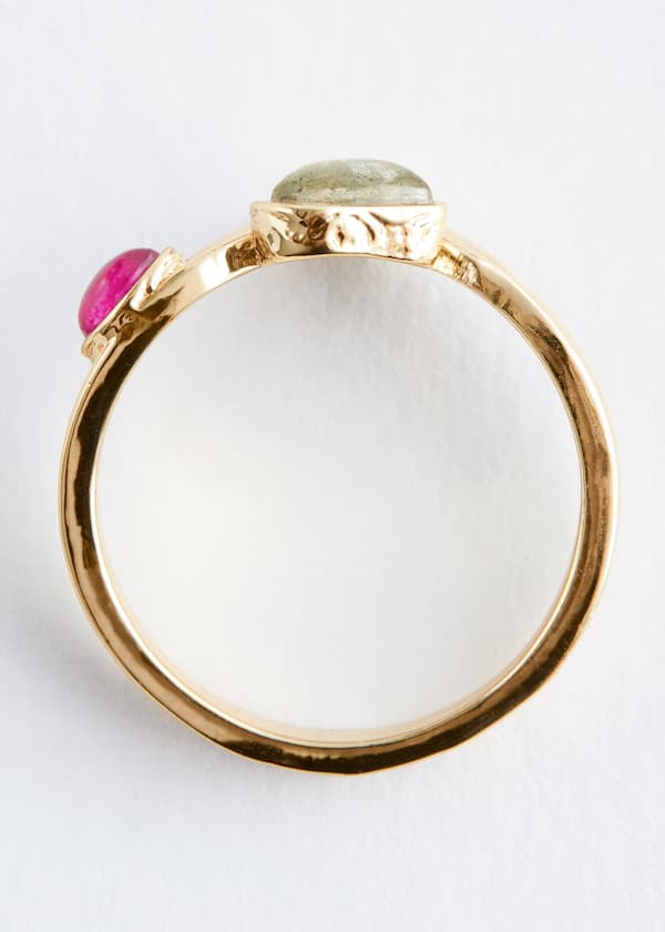 Fluted Stone Ring