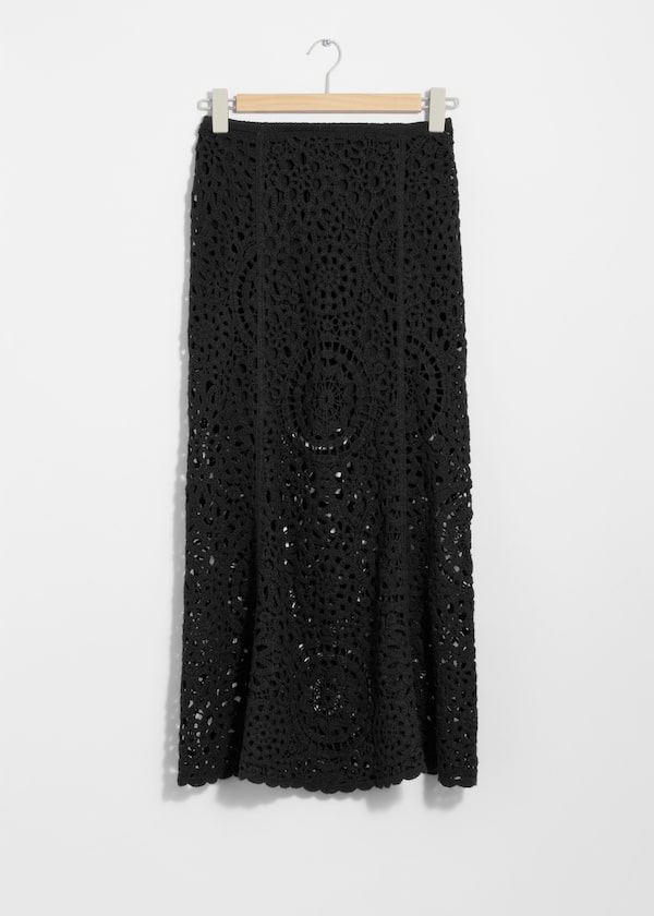 Crocheted Midi Skirt