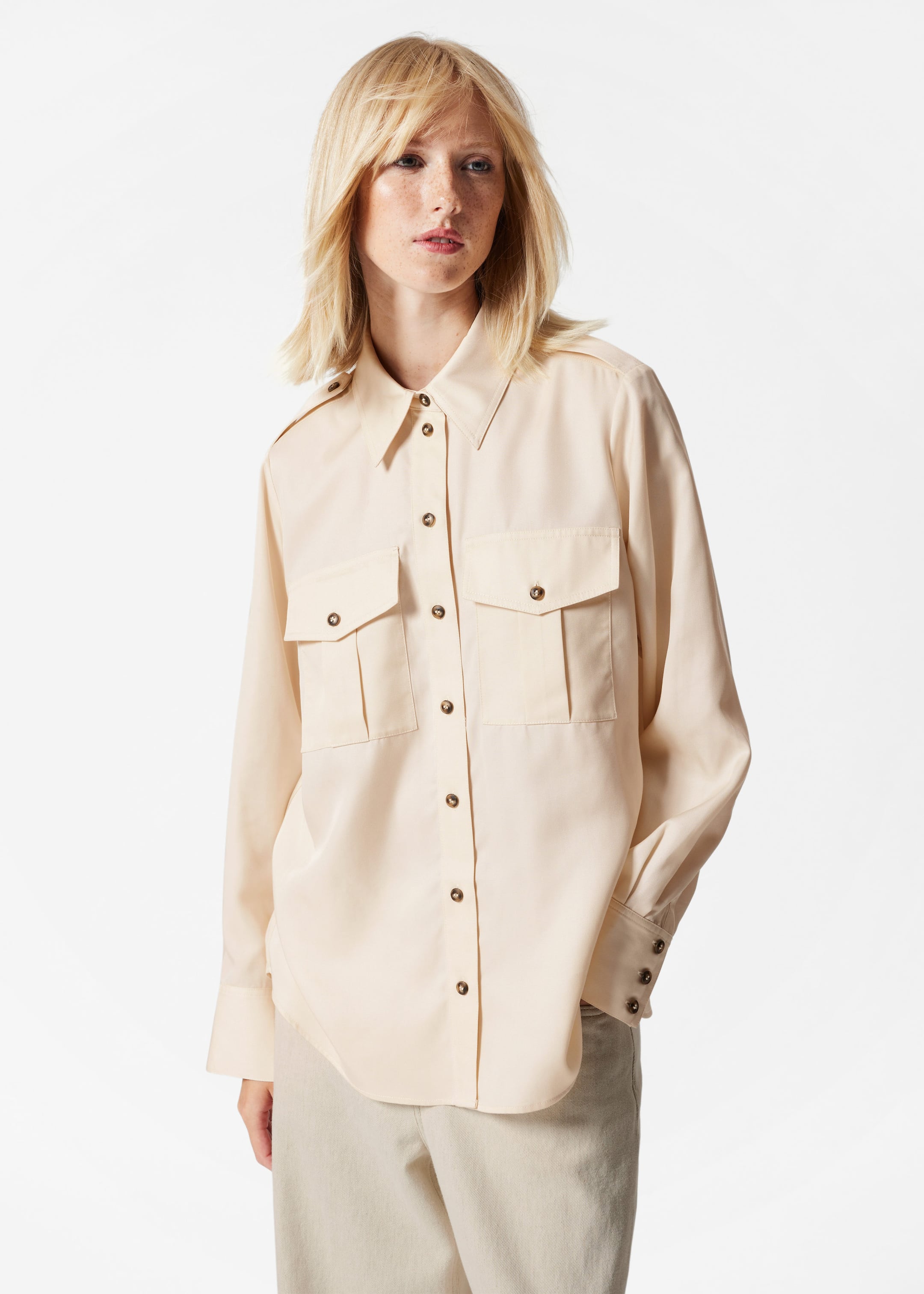 Image of Satin Utility Shirt