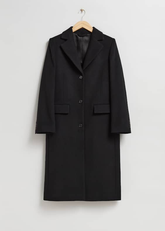 Single-Breasted Wool Coat