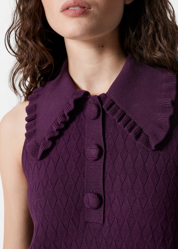 Knitted Frill Mini Dress