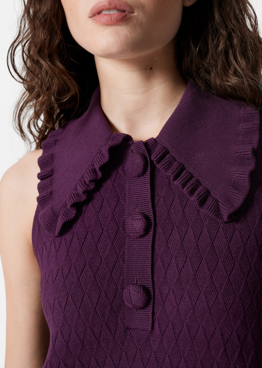 Knitted Frill Mini Dress