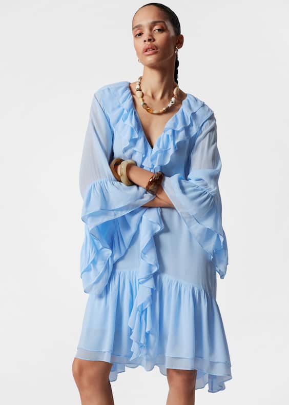 Flounced Mini Dress