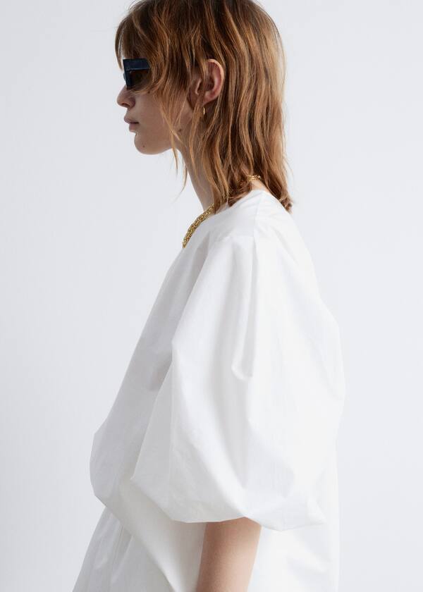 Voluminous Puff-Sleeve Blouse