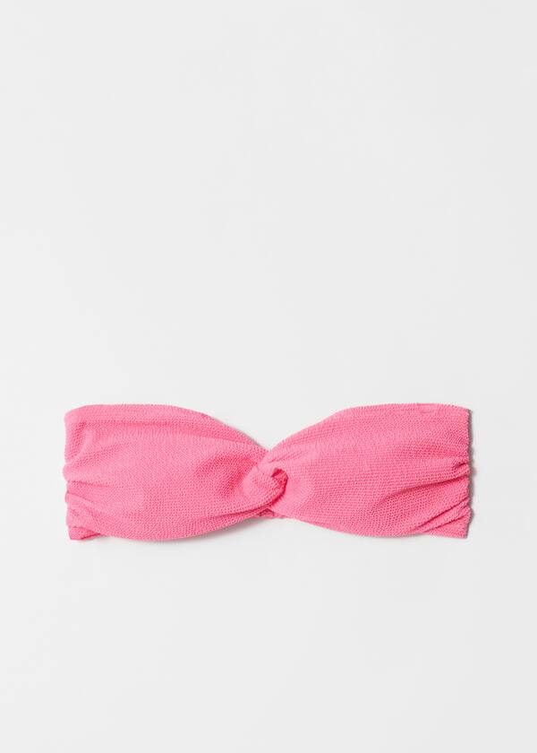 Textured Bandeau Bikini Top