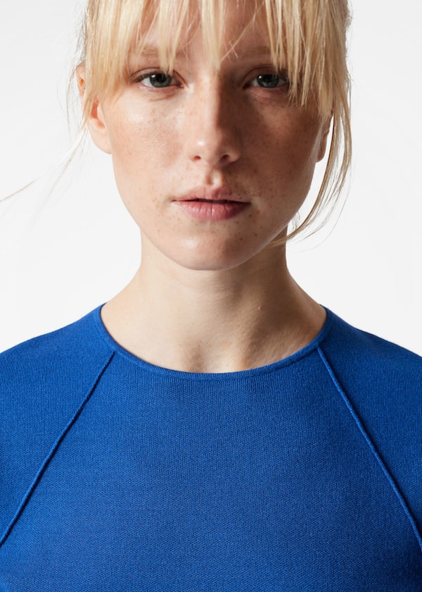 Wide-Sleeve Open-Back Top