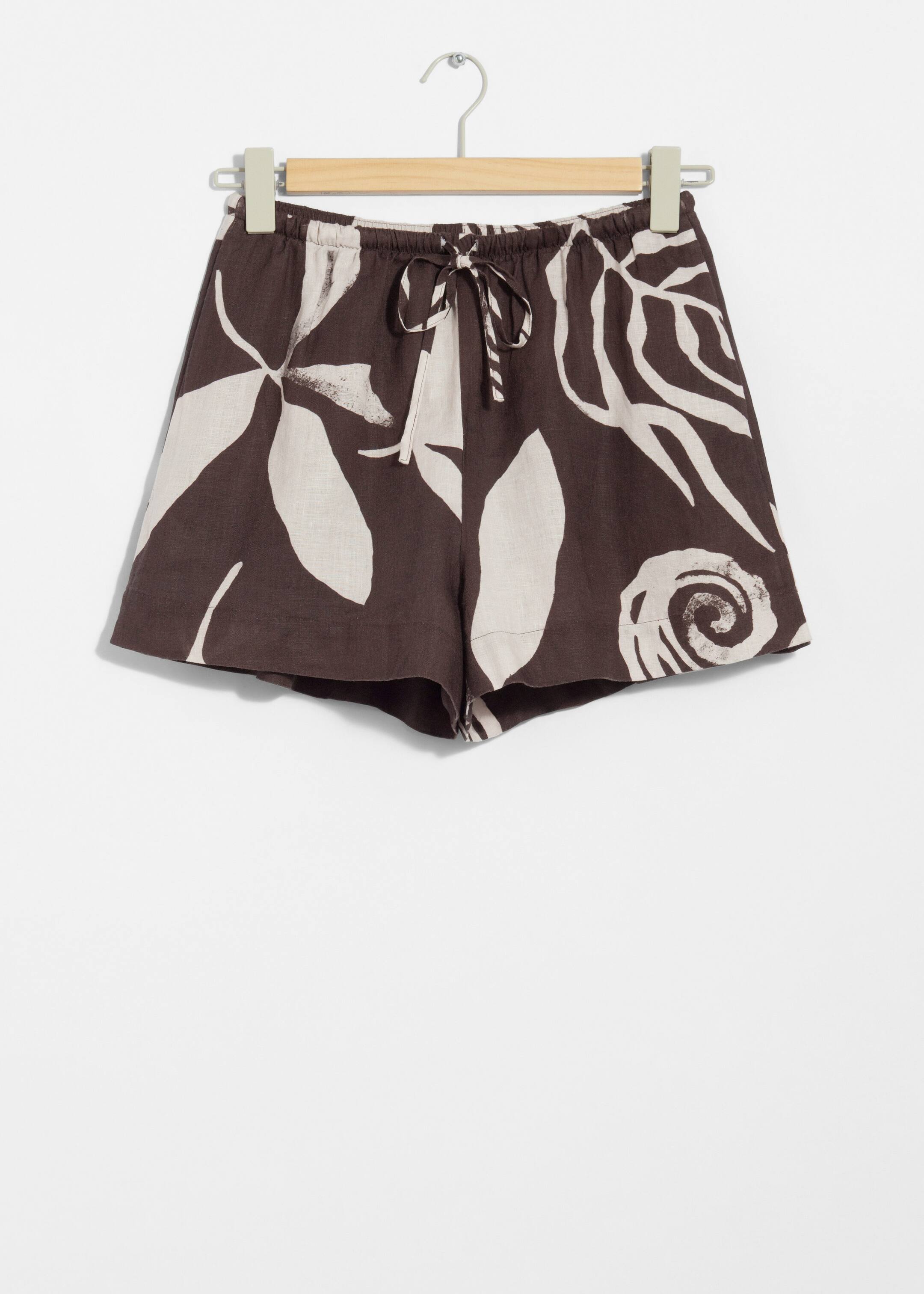 Drawstring Linen Shorts