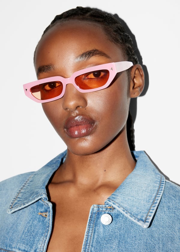 Narrow-Frame Acetate Sunglasses