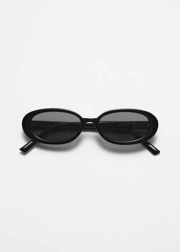 Slim Oval-Frame Sunglasses