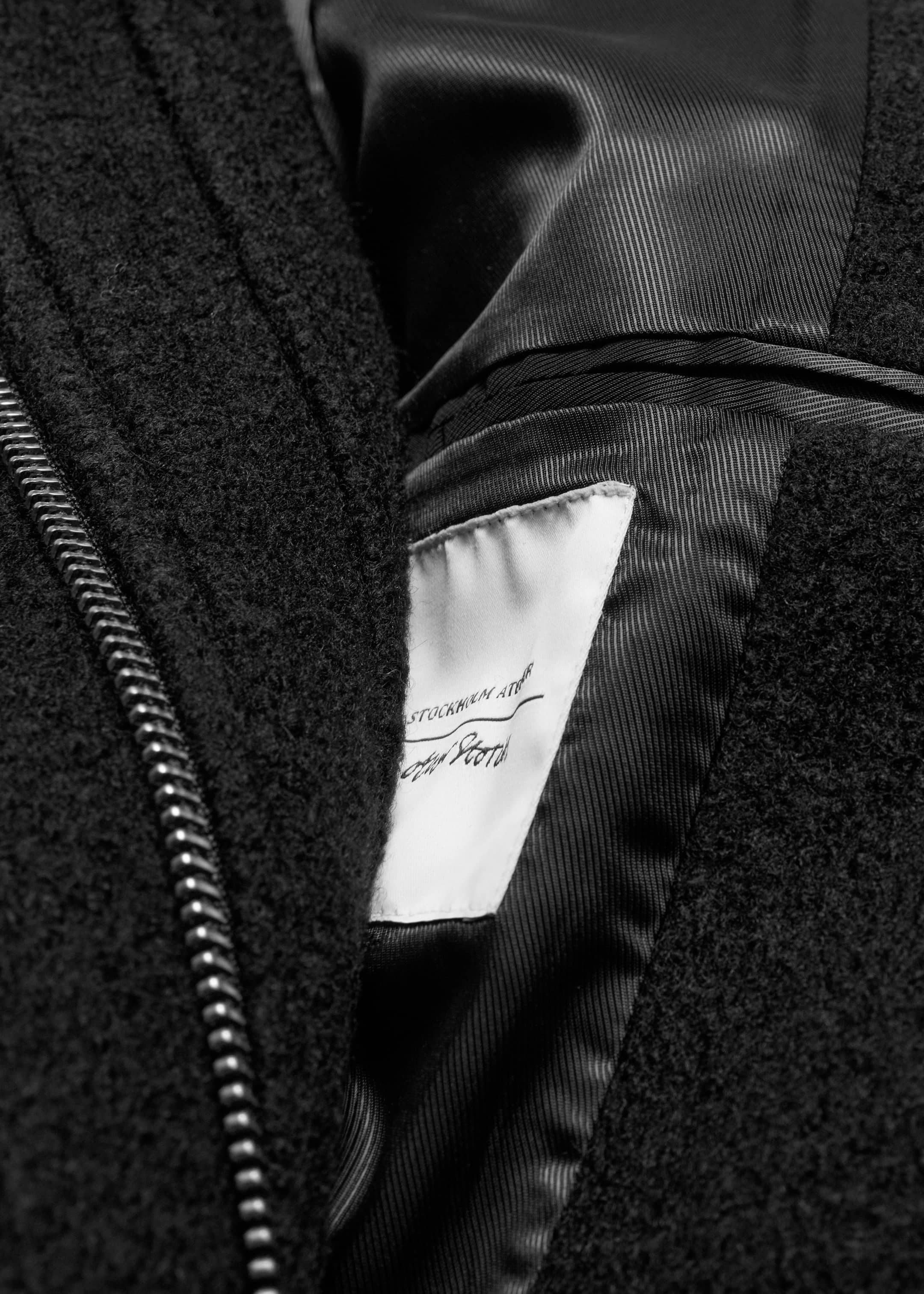 Biker Wool Jacket - {{variantName}} - Descriptive Detail