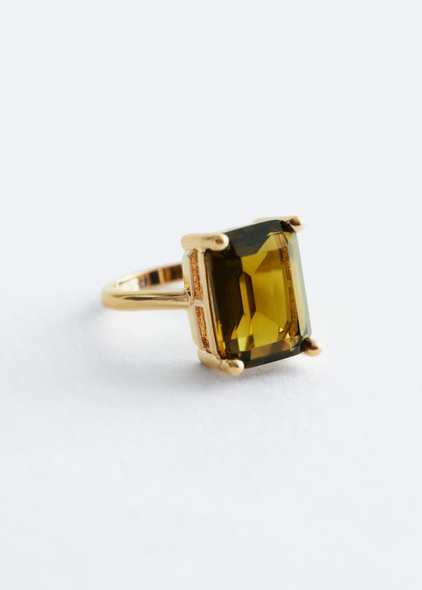 Faceted Crystal Ring