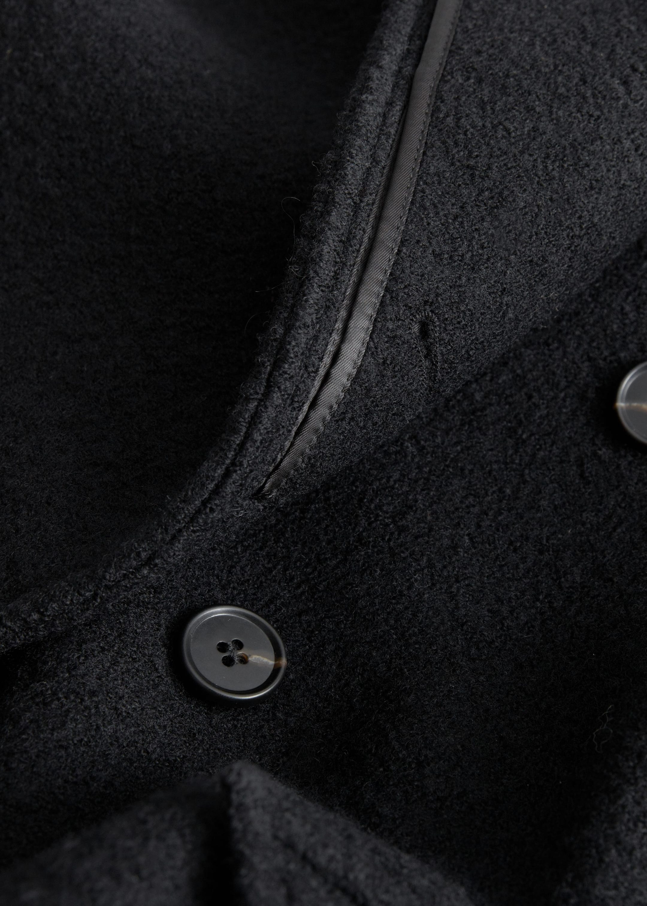 Manteau volumineux en laine avec ceinture - {{variantName}} - Descriptive Detail