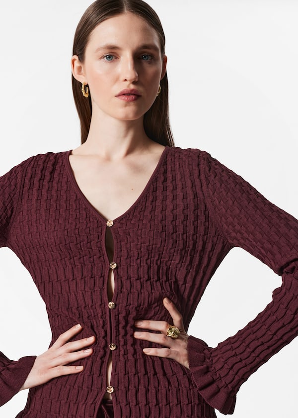 Textured Knit Cardigan