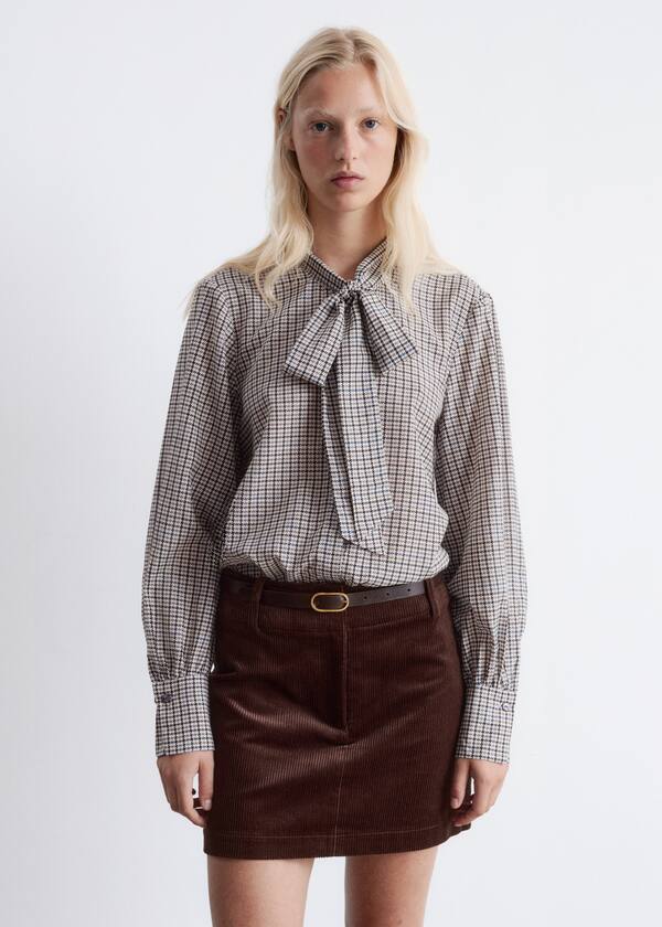 Silk-Blend Bow-Detail Blouse