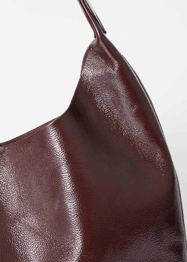 Large Patent-Leather Tote Bag