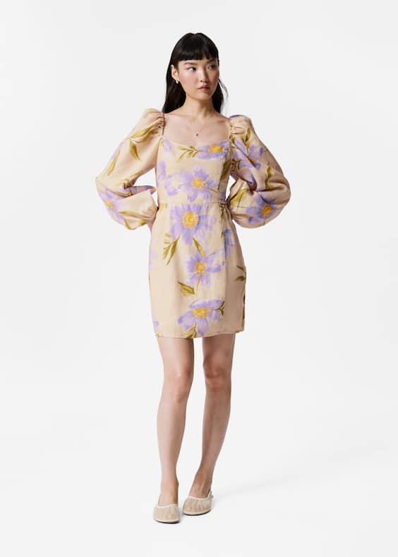 A-Line Linen Mini Dress