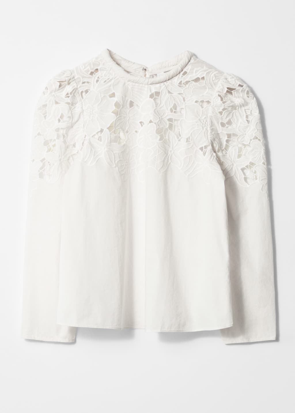 BiBi | Layered Ruffle Sleeve Poplin Top - Off White