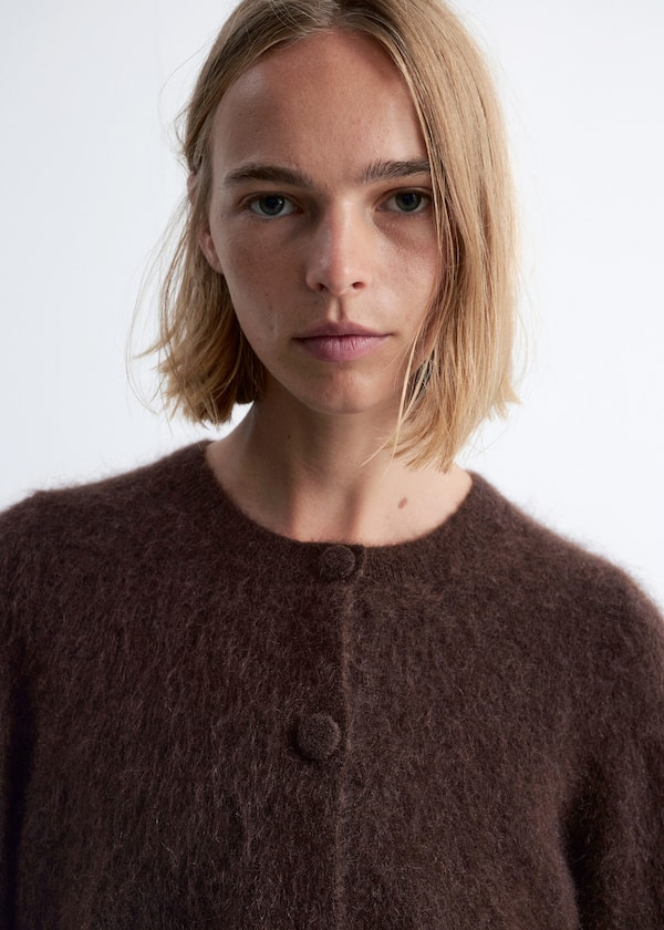 Knitted Mohair-Blend Cardigan