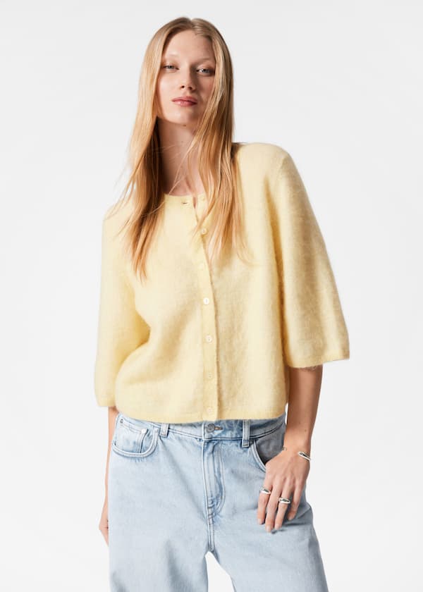 Knitted Mohair-Blend Cardigan